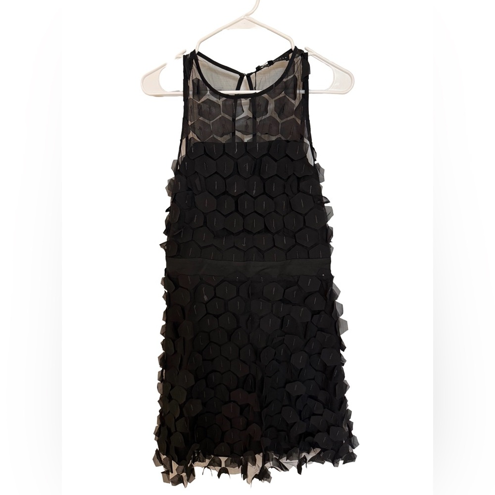 NWT ENDLESS ROSE Women’s Whimsigoth Dress Black Hexagonal Pattern Mesh Size L